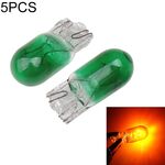 5 PCS T10 12V 5W Lampada da lettura per strumenti per auto (verde)