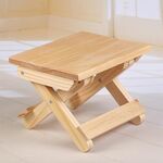 Panca quadrata pieghevole in pino Panca per sedia da pesca per esterni portatile da casa, dimensioni: 19x24x17,8 cm