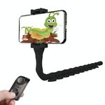 RKL9 Creative Budding Lazy Phone Bracket Live Broadcast Octopus Treppiede (nero)