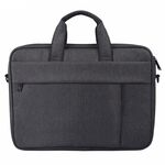 DJ03 Borsa monospalla impermeabile antigraffio antifurto per laptop da 15,6 pollici, con cintura per valigia (nera)