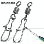 2 pezzi (10 pezzi / pacco) connettore da pesca in acciaio inossidabile perno cuscinetto rotante girevole perni a scatto accessori attrezzatura da pesca connettore (8 (22 mm))