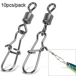 2 pezzi (10 pezzi / pacco) connettore da pesca in acciaio inossidabile perno cuscinetto rotante girevole perni a scatto accessori attrezzatura da pesca connettore (2 (36 mm))