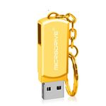 MicroDrive 128 GB USB 2.0 Creative Personality Metal U Disk con portachiavi (oro)