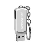 MicroDrive 128 GB USB 2.0 Creative Personality Metal U Disk con portachiavi (argento)