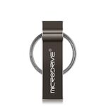 MicroDrive 128 GB USB 2.0 portachiavi in ​​metallo disco U (nero)