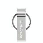 MicroDrive Disco USB 2.0 con portachiavi in ​​metallo da 128 GB (grigio)