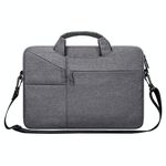 ST02S Borsa monospalla con tracolla portatile nascosta resistente allo strappo impermeabile per laptop da 15,6 pollici, con cintura per valigia (grigio scuro)