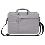 ST02S Borsa monospalla con tracolla portatile nascosta resistente allo strappo impermeabile per laptop da 15,6 pollici, con cintura per valigia (grigio chiaro)