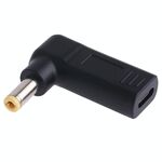 Connettore adattatore a gomito da USB-C / Type-C femmina a 5,5 x 2,5 mm maschio