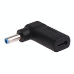 Connettore adattatore a gomito da USB-C / Type-C femmina a 4,5 x 3,0 mm maschio (blu)
