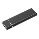 Custodia SSD in lega di alluminio con interfaccia M.2 NGFF a USB-C / Type-C USB 3.1 (nera)