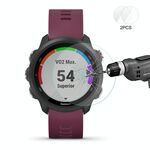 2 PCS Enkay Hat-Prince 0.2mm 9h 2.15D Film in vetro temperato bordo curvo per Garmin Forerunner 245m