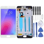 Schermo LCD TFT per Meizu M6 M711H M711Q Digitizer Assemblaggio completo con cornice (bianco)
