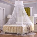 Zanzariera per soffitto sospeso circolare per uso domestico tende principessa (bianco)