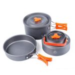 Hewolf 1692 Set da cucina per stoviglie da campeggio all'aperto per 2-3 persone