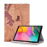 Custodia in pelle a vibrazione orizzontale con texture mappa per Galaxy Tab S5e 10.5 T720 / T725, con supporto e slot per schede e portafoglio, consegne a trama casuale
