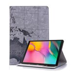 Custodia in pelle a vibrazione orizzontale con texture mappa per Galaxy Tab S5e 10.5 T720 / T725, con supporto e slot per schede e portafoglio, consegne a trama casuale