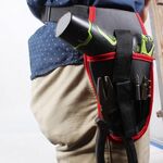 Supporto portatile per trapano a batteria Trapano a batteria Cacciavite a vita Borsa per utensili elettrici Borsa per trapano a vita (rossa)