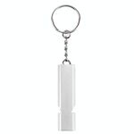 3 Pz Mini Portatile 120DB Doppio Tubo Doppio Decibel Campeggio Esterni Escursionismo Sopravvivenza Survival Fischio Doppia Frequenza EmnergeCy Whistle Portachiavi (argento)