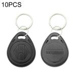 10 PCS 125KHz TK / EM4100 Portachiavi con portachiavi con chip di prossimità (nero)