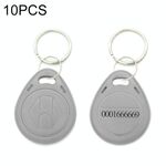 10 PCS 125KHz TK / EM4100 Portachiavi con portachiavi con chip di prossimità (grigio)