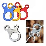 10 PCS Tenda da campeggio Corda di fissaggio Moschettone Gancio Appendiabiti Tightener Corda del vento Fibbie (blu)