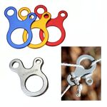 10 PCS Tenda da campeggio Corda di fissaggio Moschettone Gancio Gancio Tightener Fibbie per funi (argento)