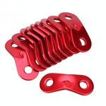 Tenditori per corde da campeggio all'aperto in lega di alluminio da 10 pezzi Tenditori per corde per tende da campeggio (Rosso)
