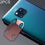 2 PCS 10D Copertura completa per telefono cellulare in metallo per fotocamera posteriore con anello di protezione per Huawei Mate 20 Pro (oro rosa)