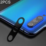 2 PCS 10D Copertura completa per telefono cellulare in metallo per fotocamera posteriore con anello di protezione per Xiaomi Mi 9 (nero)