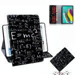 Custodia in pelle con vibrazione orizzontale modello formula per Galaxy Tab S5E T720 / T725, con supporto, slot per schede e portafoglio