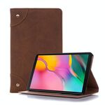 Custodia in pelle a flip orizzontale stile libro retrò per Galaxy Tab A 8 (2019) P200 / P205, con supporto, slot per schede e portafoglio (marrone)
