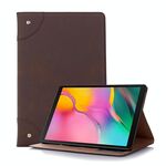 Custodia in pelle a vibrazione orizzontale stile libro retrò per Galaxy Tab S5e 10.5 T720 / T725, con supporto, slot per schede e portafoglio (caffè)