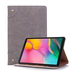 Custodia in pelle a ribaltamento orizzontale stile libro retrò per Galaxy Tab S5e 10.5 T720 / T725, con supporto, slot per schede e portafoglio (grigio)