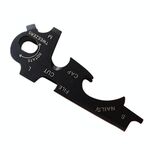 Gadget per attrezzi da sopravvivenza all'aperto con portachiavi in ​​acciaio inossidabile EDC multitools 8 in 1 (nero)
