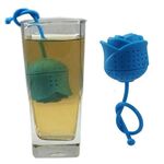 Infusore per tè in silicone rosa Set per tè a foglie sfuse Filtro per infusore per spezie a base di erbe Strumenti per il tè, consegna casuale a colori