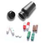 Bottiglia di pillola di pronto soccorso impermeabile in lega di alluminio (nera)