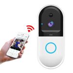 B50 720P Smart WiFi Video Campanello visivo, supporto per monitoraggio remoto del telefono e visione notturna e scheda SD (bianco)