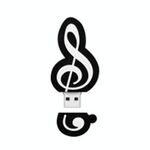 MicroDrive 4 GB USB 2.0 Music Note U Disk