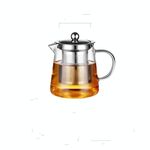 Set di tè in vetro resistente al calore grande capacità con filtro in acciaio inox per tè Kung FU, capacità: 450ml