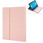 HW108A Tastiera Bluetooth in plastica con retroilluminazione colorata magnetica staccabile + Cover protettiva in TPU con motivo in seta per Huawei MediaPad M5 10.8 Pro / 10.8, con supporto per penna e supporto (rosa)