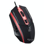 Chasing Leopard 199 USB 1600 DPI Mouse da gioco ottico cablato con retroilluminazione a LED regolabile a tre velocità, lunghezza: 1,3 m (nero)