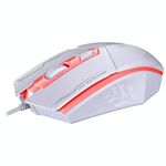 Chasing Leopard 199 USB 1600 DPI Mouse da gioco ottico cablato con retroilluminazione a LED regolabile a tre velocità, lunghezza: 1,3 m (bianco)