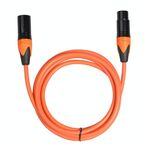 Cavo audio per mixer microfono XRL maschio a femmina, lunghezza: 5 m (arancione)
