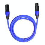 Cavo audio per mixer microfono XRL maschio a femmina, lunghezza: 5 m (blu)