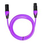 Cavo audio per mixer microfono XRL maschio a femmina, lunghezza: 5 m (viola)