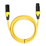 Cavo audio per mixer microfono XRL maschio a femmina, lunghezza: 5 m (giallo)