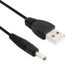 Cavo di alimentazione da USB maschio a CC 3,5 x 1,35 mm, lunghezza: 1,2 m (nero)