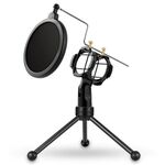 Yanmai PS-3 Mini portatile microfono anti-rete antiurto supporto da tavolo (nero)
