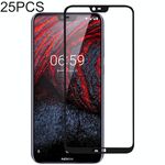 Pellicola proteggi schermo in vetro temperato Full Glue da 25 pezzi per Nokia 6.1 Plus / X6